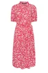 M&Co Petite Red Ditsy Floral Print Dress - 16 Image 5
