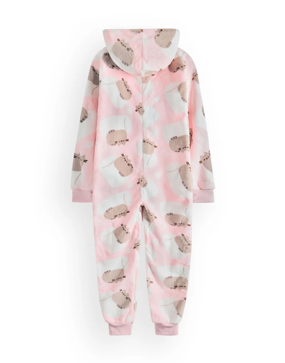 Pusheen Girls Pink All-Over Print With Novelty Ears Onesie (9-14 Years) - 11-12 Yrs Image 2