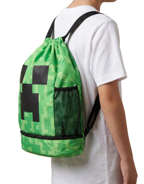 Minecraft Unisex Kids Green Creeper Face Backpack (One Size) - One Size Image 2