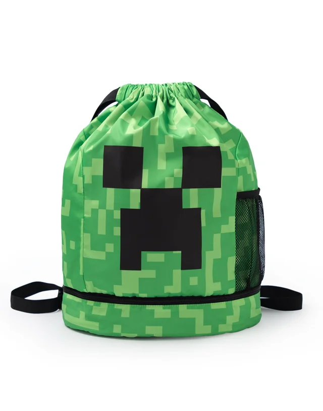 Minecraft Unisex Kids Green Creeper Face Backpack (One Size)