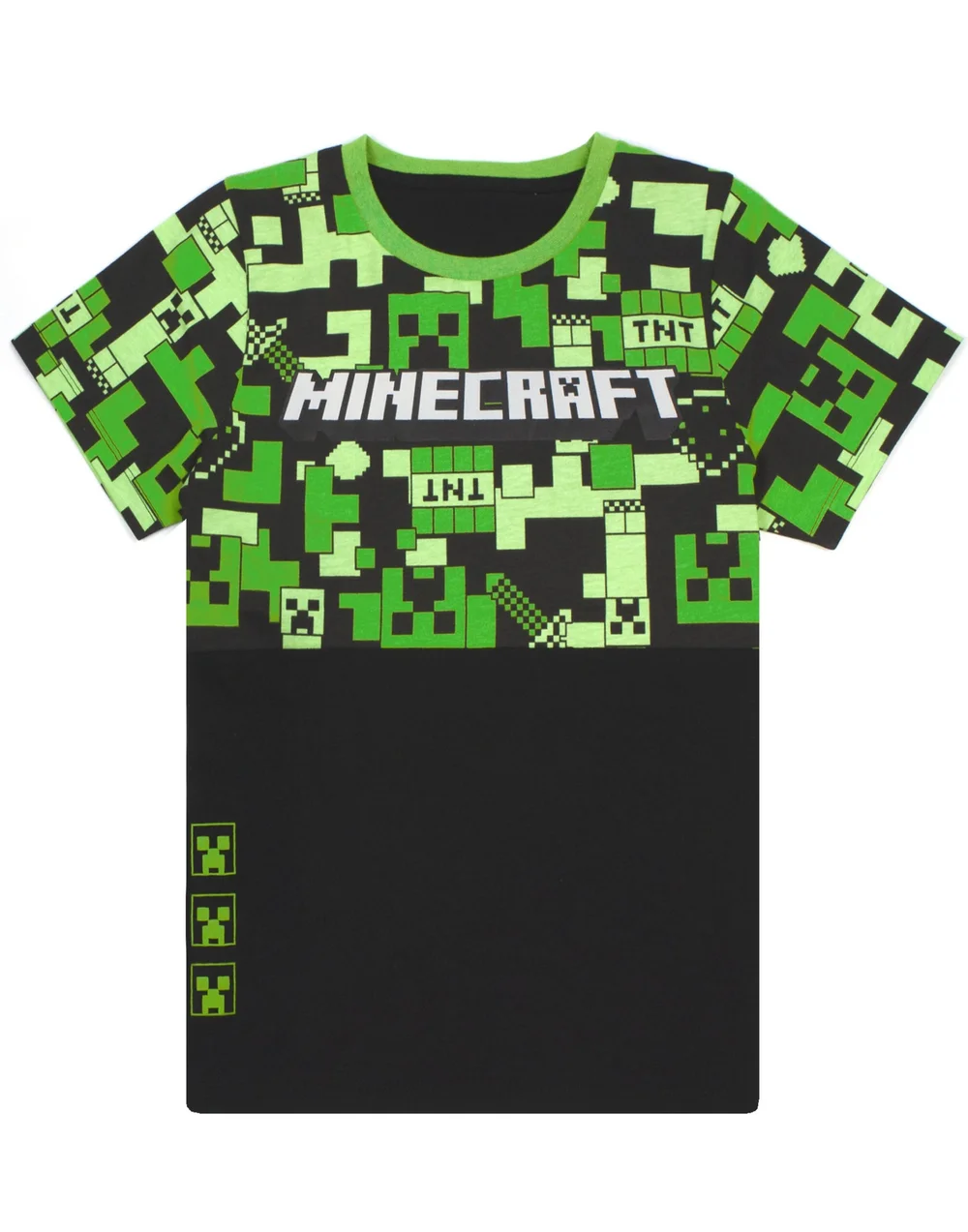 Minecraft Boys Green Camo Short Sleeve Long Leg Pyjama Set (11-12 Years) - 7-8 Yrs Image 2