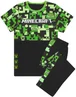 Minecraft Boys Green Camo Short Sleeve Long Leg Pyjama Set (11-12 Years) - 7-8 Yrs Image 1