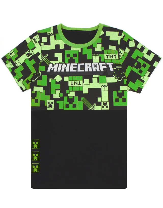 Minecraft Boys Green Camo Short Sleeve Short Leg Pyjama Set (10-11 Years)