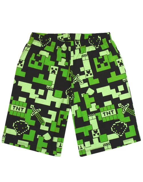 Minecraft Boys Green Camo Short Sleeve Short Leg Pyjama Set (10-11 Years) - 6-7 Yrs Image 3