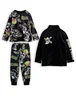 Vanilla Underground One Piece Boys Black Skulls Long Sleeve Long Leg Pyjama & Jumper 3 Piece Set (5-14 Years) - 13-14 Yrs Image 1