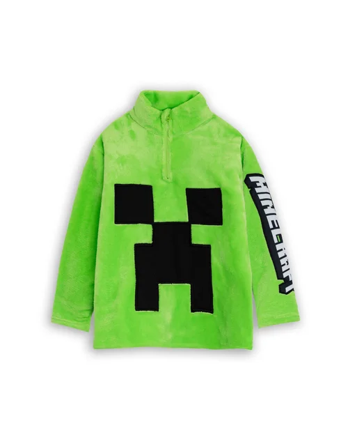 Vanilla Underground Minecraft Boys Green Creeper Long Sleeve Long Leg Pyjama & Jumper 3 Piece Set (5-14 Years) - 7-8 Yrs Image 3