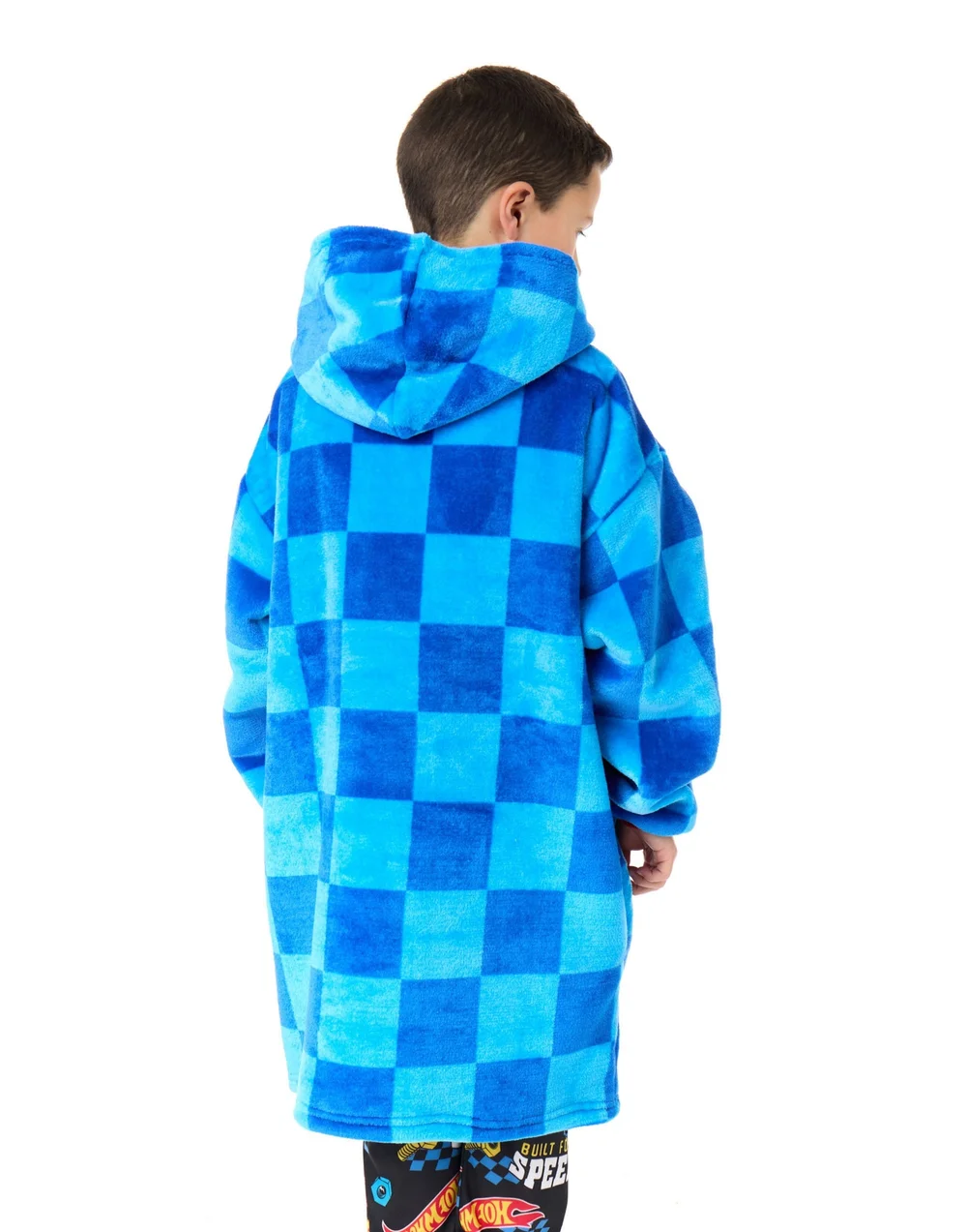 Hot Wheels Boys Blue Car Pocket Blanket Hoodie (6-13 Years) - 6-8 Yrs Image 2