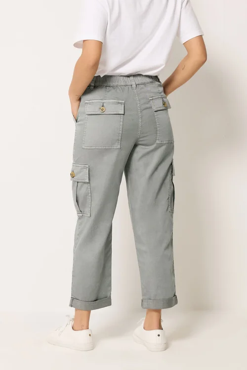 M&Co Petite Grey Cargo Trousers - 18 Image 3