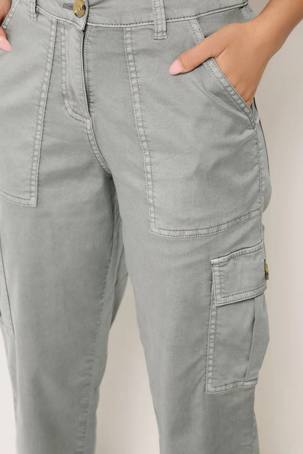 M&Co Petite Grey Cargo Trousers - 18 Image 4