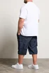 BadRhino Navy Blue Long Length Cargo Shorts - 5-6XL Image 4