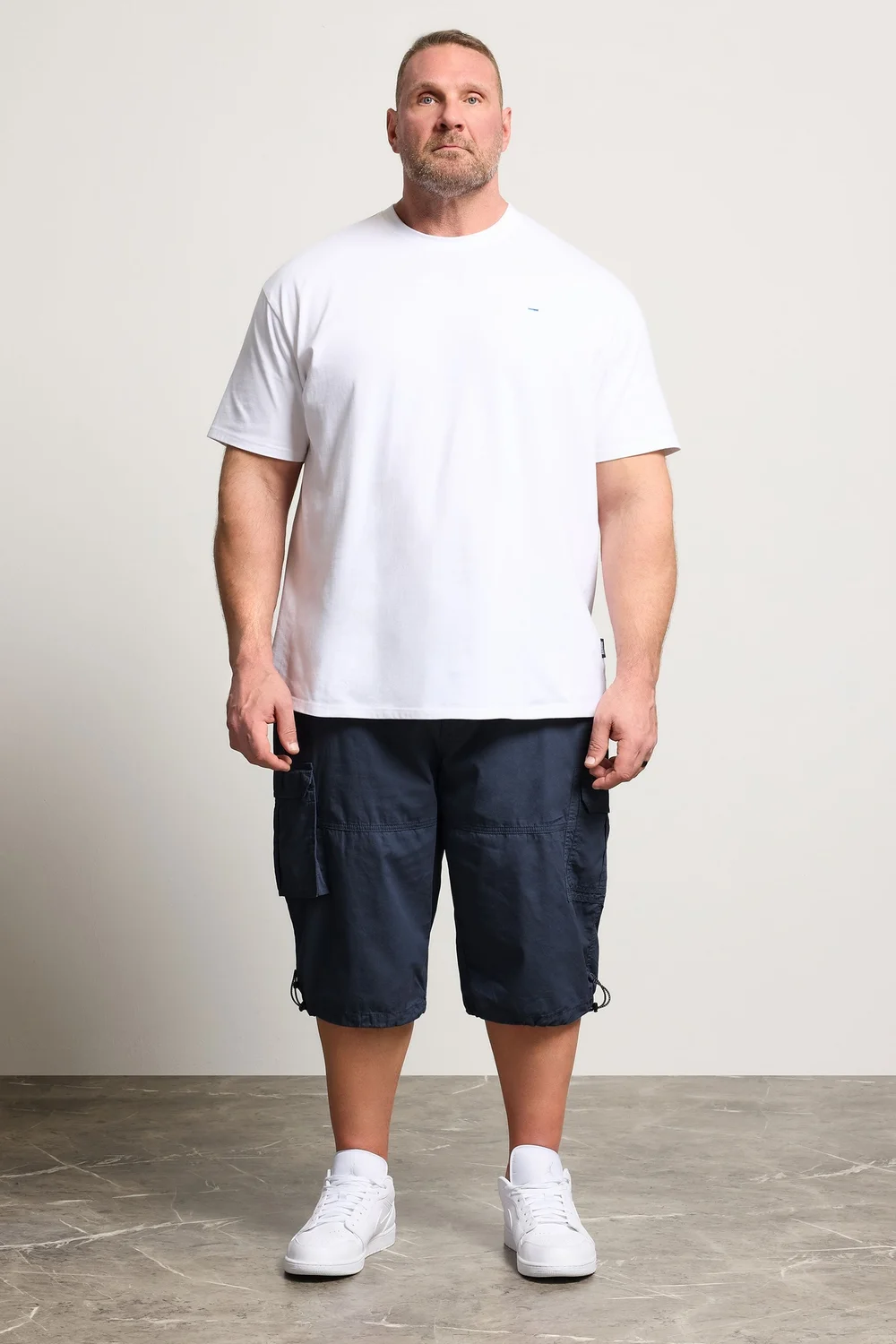 BadRhino Navy Blue Long Length Cargo Shorts - 5-6XL Image 3