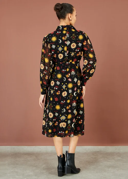 Yumi Black Cosmic Midi Shirt Dress - 20 Image 4