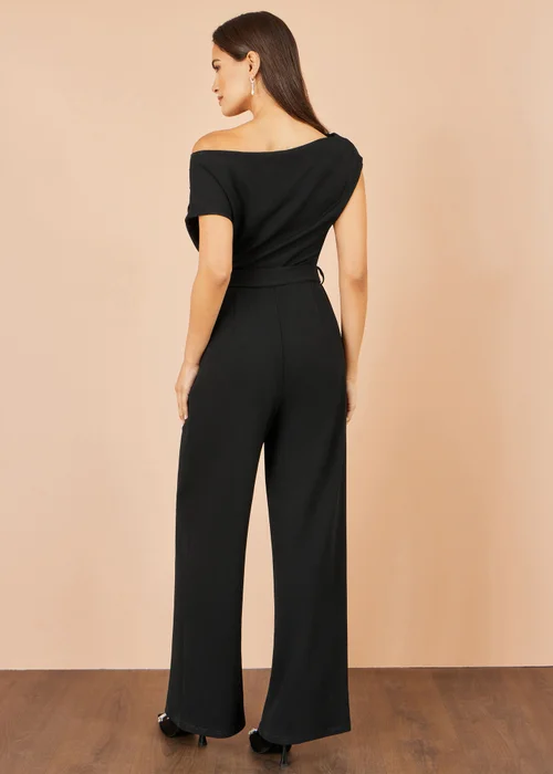 Yumi Black Ruched Stretch Jumpsuit - 16 Image 3