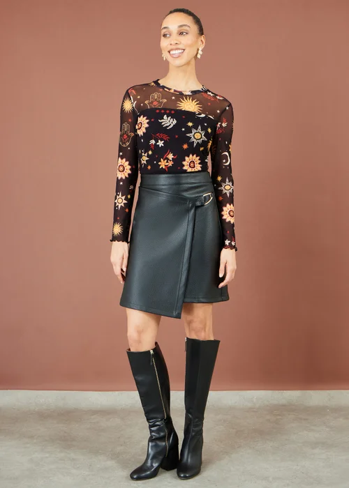 Yumi Black Cosmic Mesh Top - 16 Image 3
