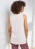 Cotton Traders Ivory Lace Trim Crinkle Vest - 12 Image 3