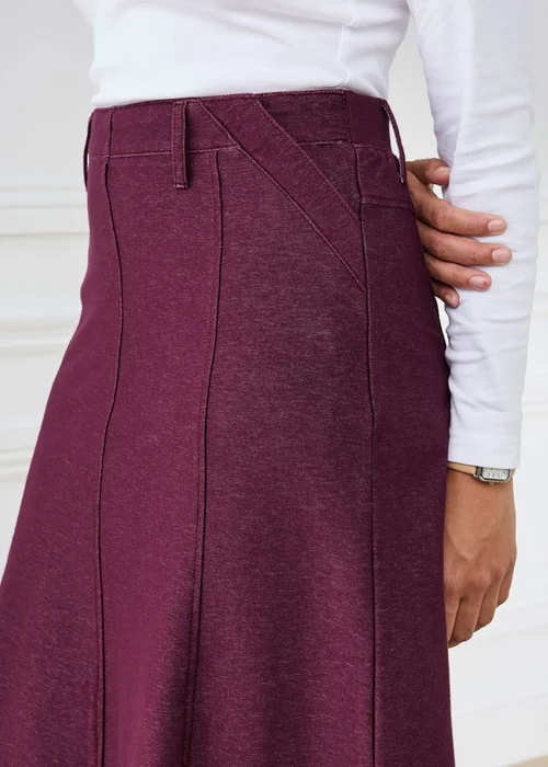 Cotton Traders Mulberry Jersey Denim Pull-On Midi Skirt - 8 Image 4