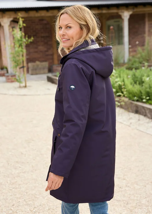 Cotton Traders Blackcurrant All Weather Fleece Lined Waterproof Coat - 8 Image 3