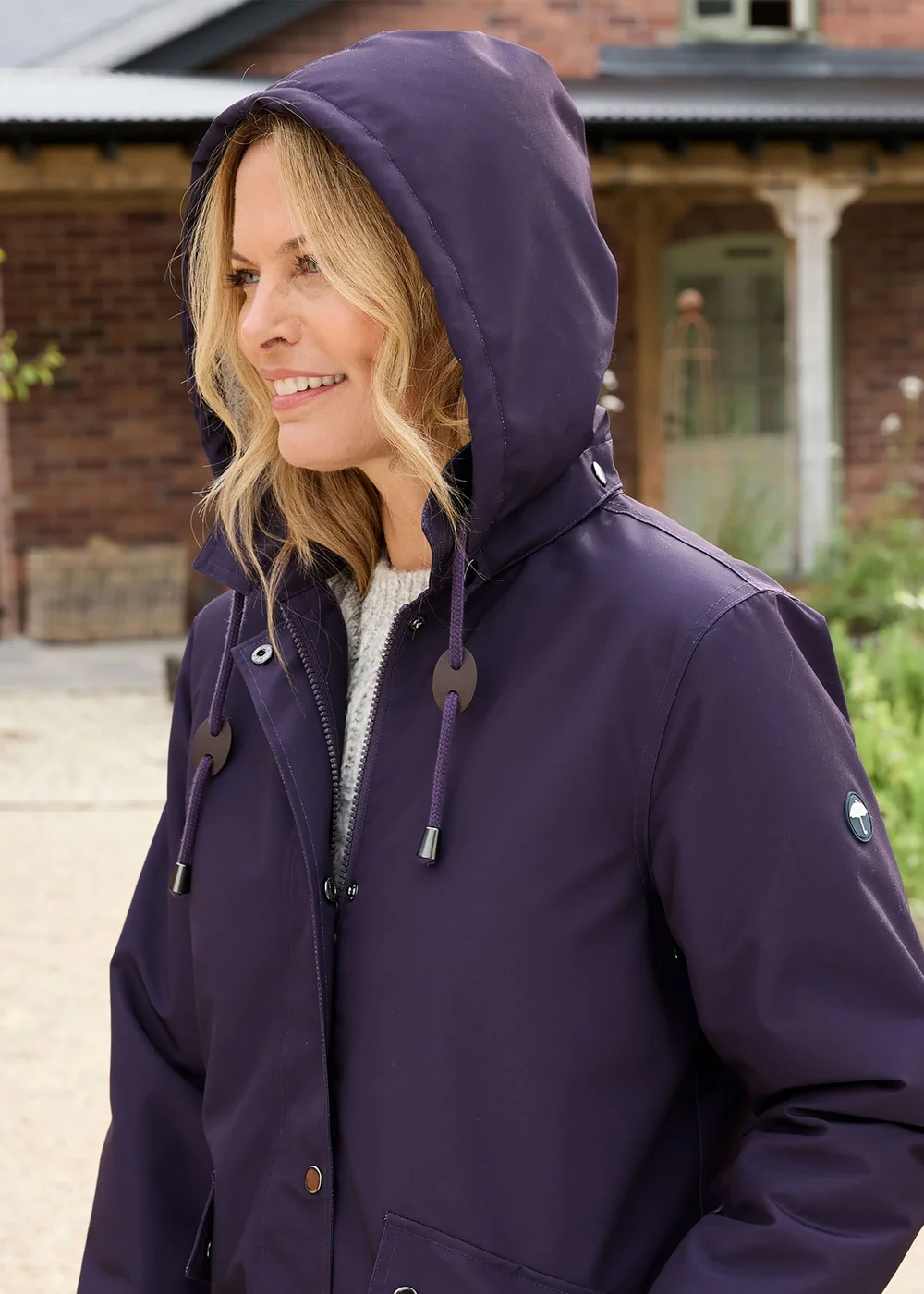 Cotton Traders Blackcurrant All Weather Fleece Lined Waterproof Coat - 8 Image 4