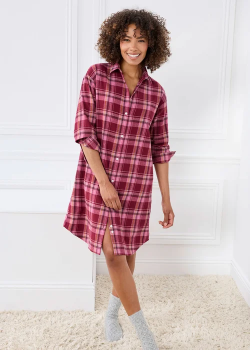 Cotton Traders Ruby Brushed Cotton Nightshirt - 14 Image 1