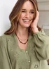 Cotton Traders Soft Khaki Long Sleeve Broiderie Blouse - 16 Image 3