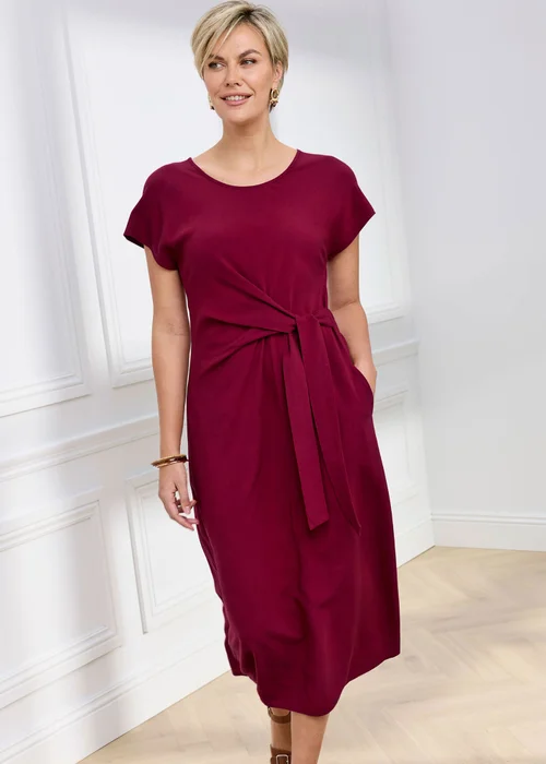 Cotton Traders Ruby Tie Waist Linen Blend Maxi Dress - 12 Image 2