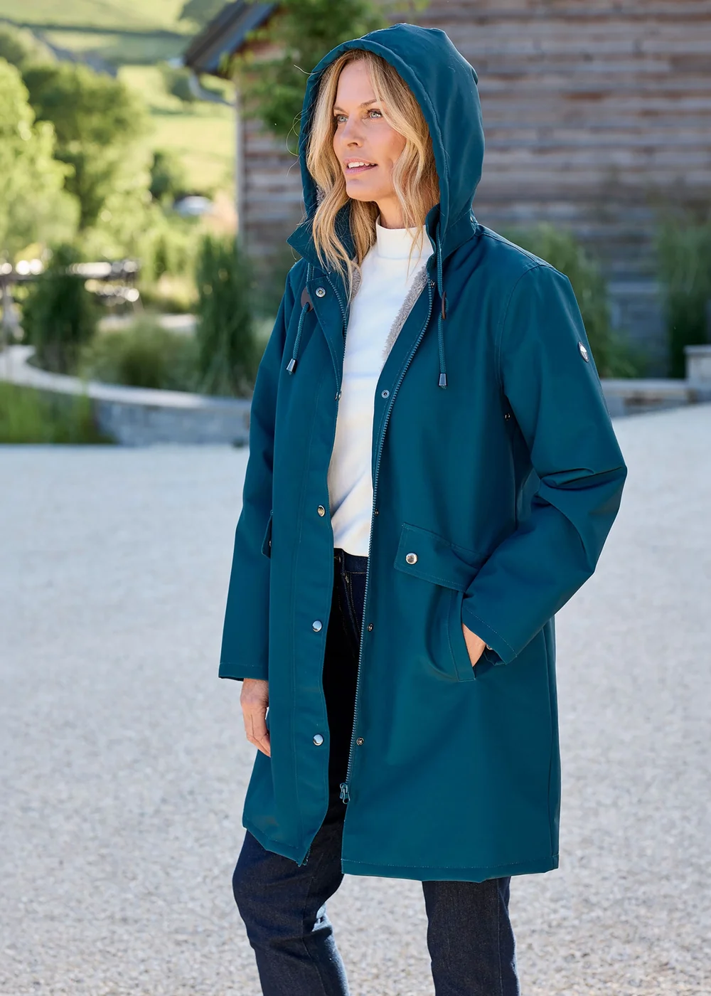 Cotton Traders Jade All Weather Fleece Lined Waterproof Coat - 22 Image 1