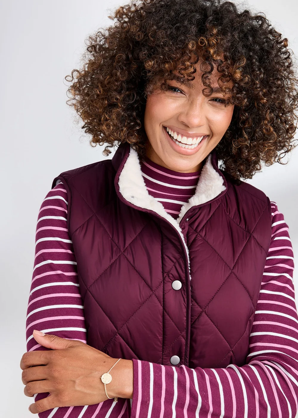 Cotton Traders Berry Quilted Gilet - 12 Image 4