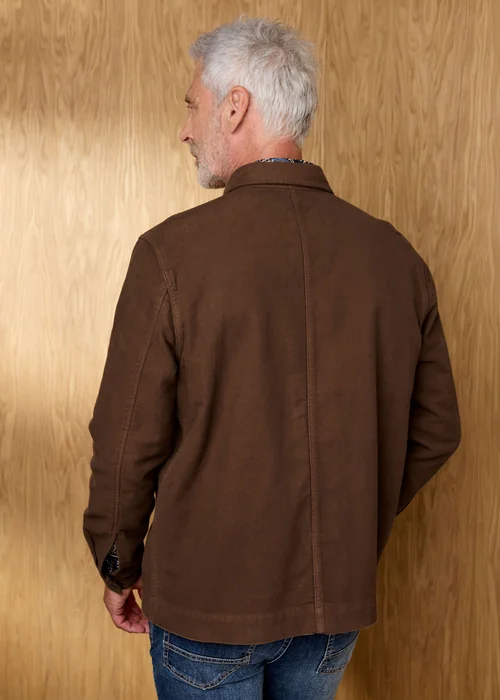 Cotton Traders Dark Brown Signature Moleskin Shacket - 14 Image 3