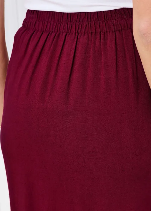 Cotton Traders Ruby Mock Wrap Linen Blend Midi Skirt - 20 Image 4
