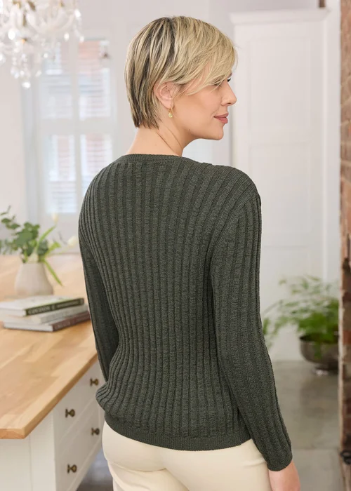 Cotton Traders Dark Forest Cotton Blend Tape Yarn Cardigan - 22 Image 3