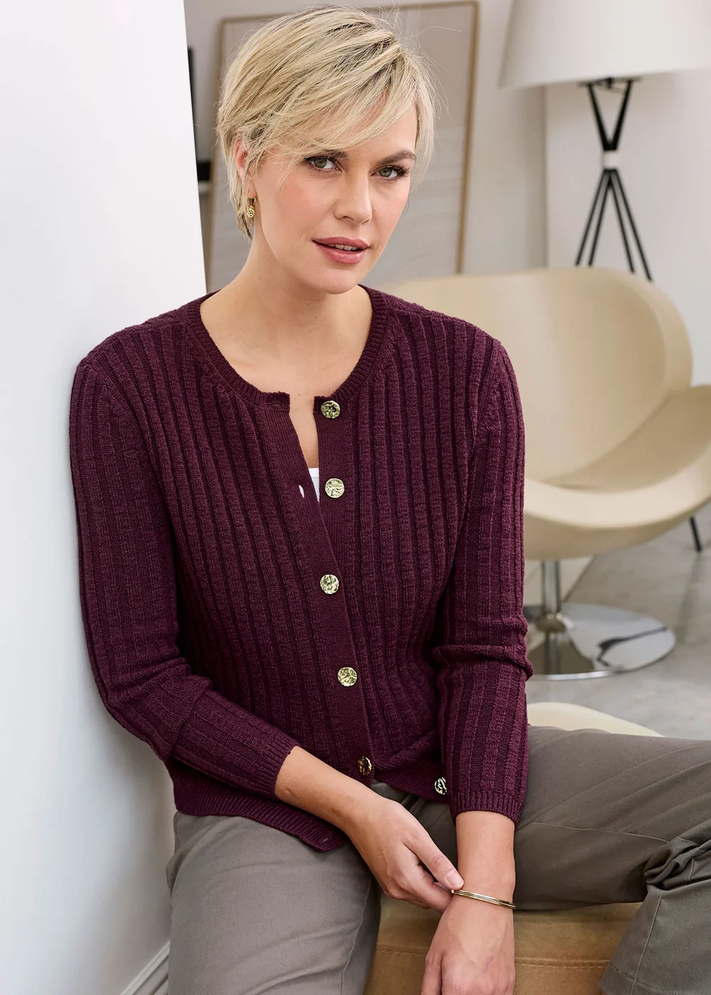 Cotton Traders Mulberry Cotton Blend Tape Yarn Cardigan - 22 Image 2