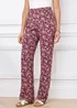 Cotton Traders Wild Rose Pull On Printed Crinkle Trousers - 24/L27 Image 2