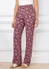 Cotton Traders Wild Rose Pull On Printed Crinkle Trousers - 24/L29 Image 2