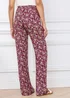 Cotton Traders Wild Rose Pull On Printed Crinkle Trousers - 24/L29 Image 3