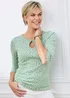 Cotton Traders Iced Mint Wrinkle Free 3/4 Sleeve Keyhole Printed Top - 14 Image 2