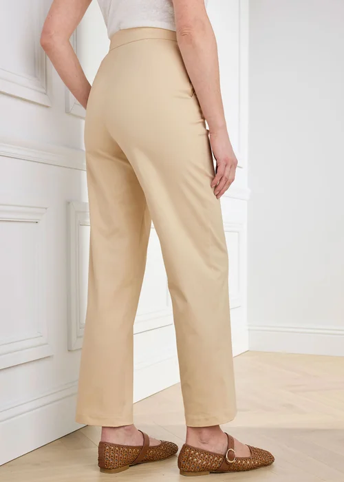 Cotton Traders Light Sand Ankle Grazer Chino Trouser - 10/L29 Image 2
