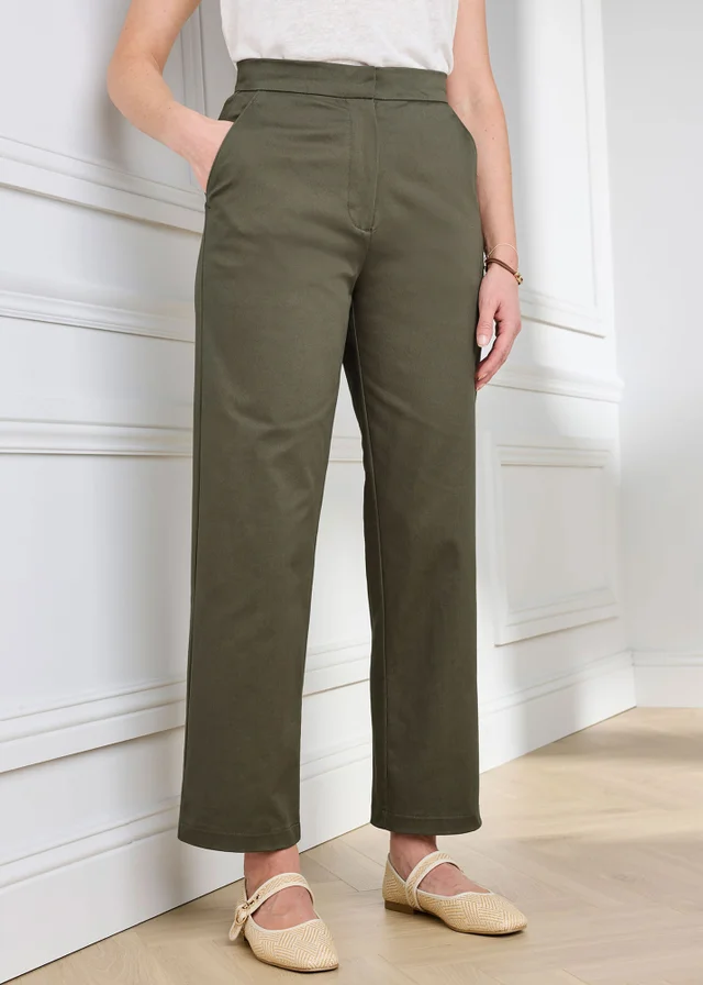 Cotton Traders Dark Forest Ankle Grazer Chino Trouser