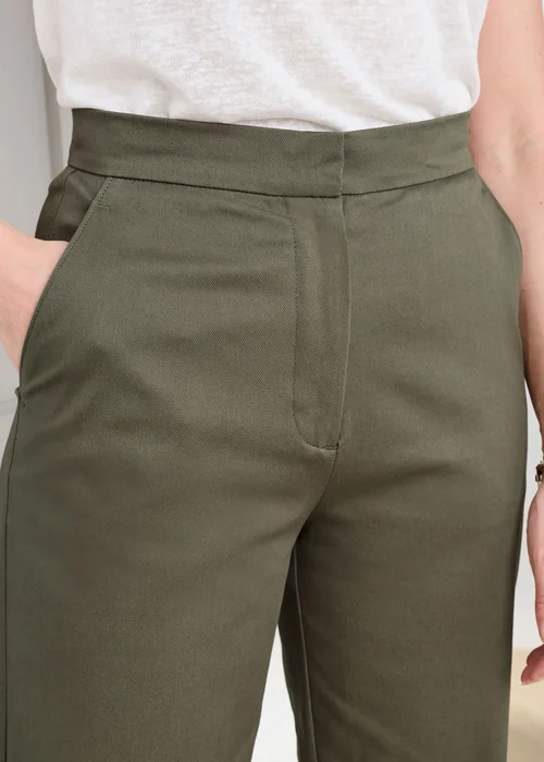 Cotton Traders Dark Forest Ankle Grazer Chino Trouser - 14/L29 Image 4