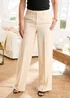 Cotton Traders Ecru Wide Leg Trousers - 16/L29 Image 2