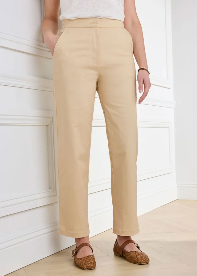 Cotton Traders Light Sand Ankle Grazer Chino Trouser