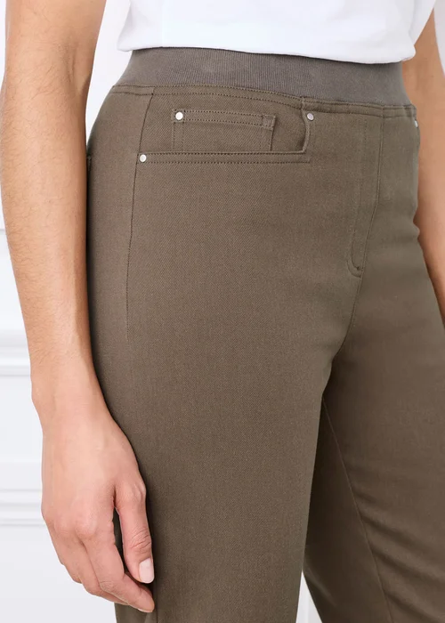 Cotton Traders Dark Brown Premium Pull-On Twill Straight Leg Jeans - 10/L29 Image 4