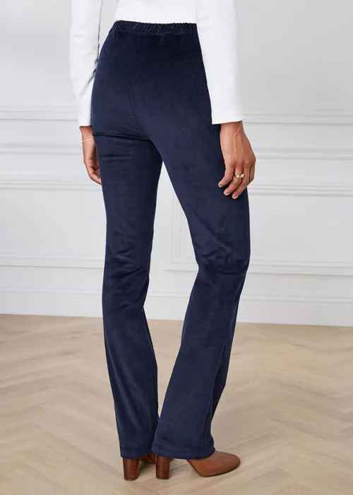 Cotton Traders Midnight Straight Leg Pull On Cord Trousers - 12/L27 Image 3