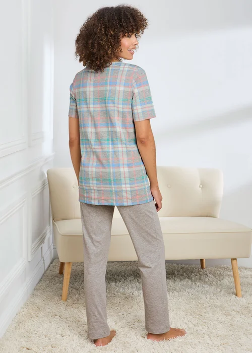 Cotton Traders Grey Marl 4 Piece Cotton Rich Short Sleeve PJ Set - 22 Image 4