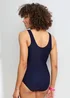 Cotton Traders Navy Tummy Control Illusion Panelled Swimsuit - 14 Image 2