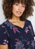 Cotton Traders Navy Lace Trim Nightdress - 18-20 Image 3
