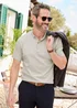 Cotton Traders Soft Grey Short Sleeve Smart Jersey Polo Shirt - 2XL Image 1