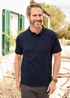 Cotton Traders Navy Short Sleeve Smart Jersey Polo Shirt - 2XL Image 3