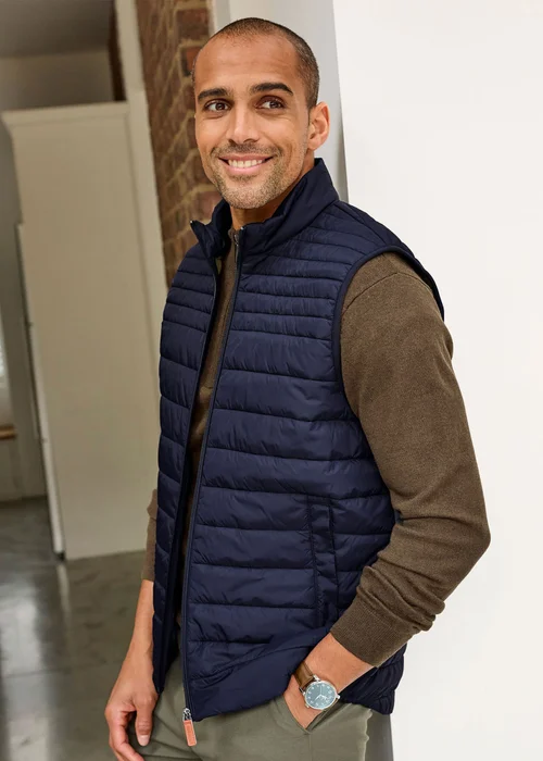 Cotton Traders Midnight Ultra-Light Padded Gilet - 4XL/L27 Image 1