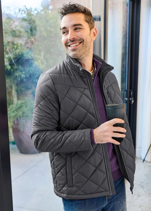 Cotton Traders Ash Blue Showerproof Padded Jacket - XL/L33 Image 1