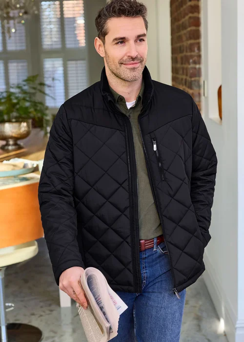 Cotton Traders Black Showerproof Padded Jacket - L/L31 Image 1